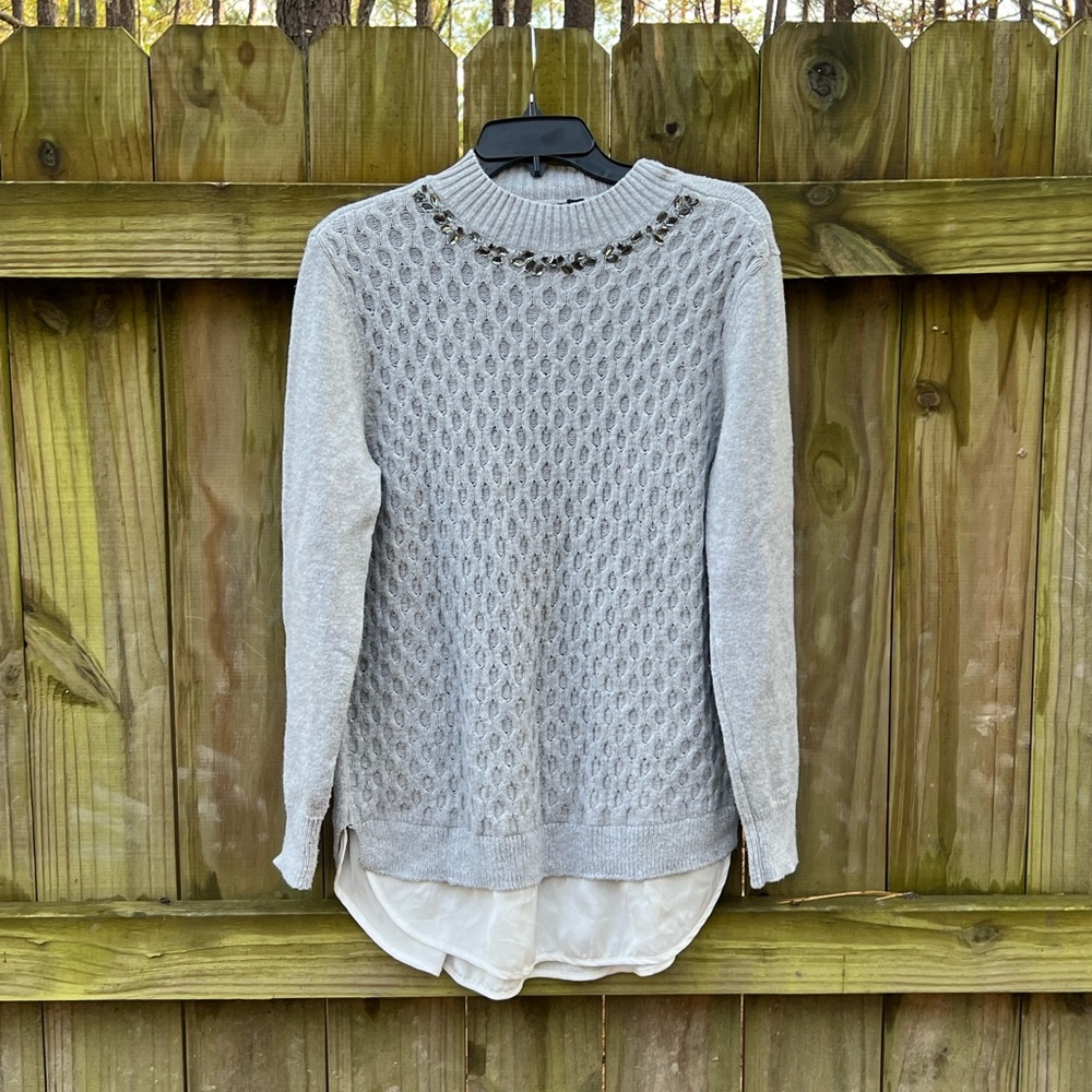 SIMPLY VERA WANG Cable Knit Pullover Sweater size Large